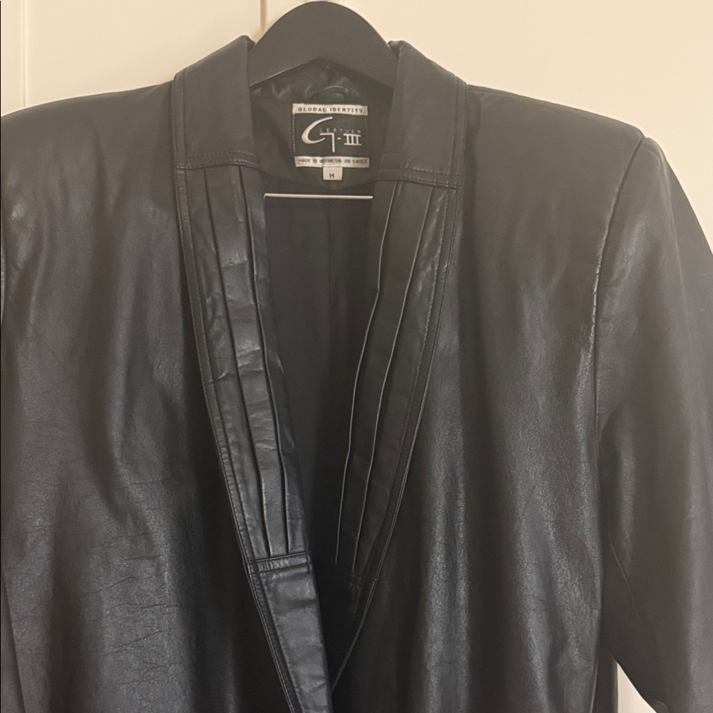 Black Genunie Leather Women's Coat
